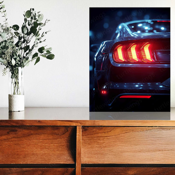 Mustang Shelby GT500 Neon LED Metal Frame â Iconic Muscle Car Wall Art 2 - TURTLEWINGS 