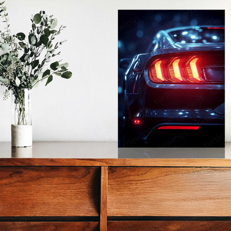Mustang Shelby GT500 Neon LED Metal Frame â Iconic Muscle Car Wall Art 2 - TURTLEWINGS 