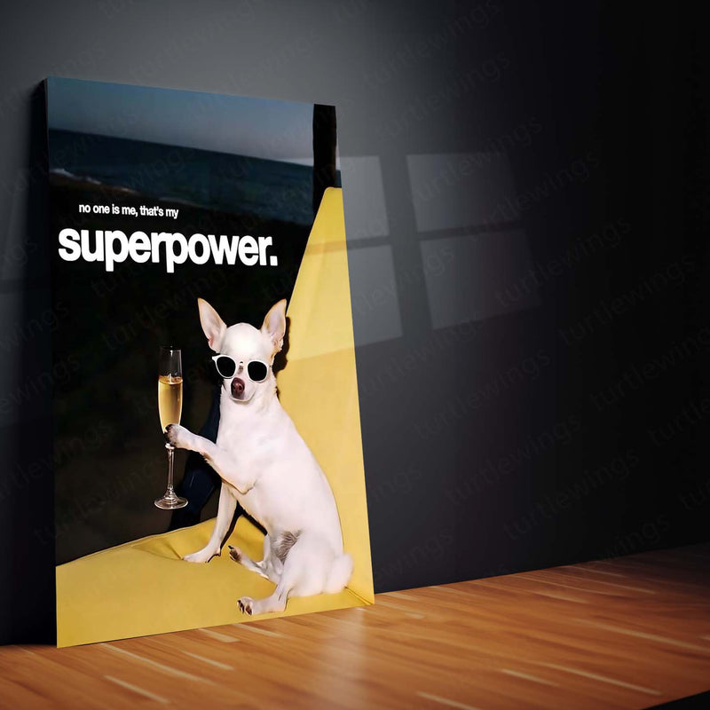 Quote Metal Poster | My Superpower Metal Frame | No One Is Me Quote Wall Art | Fun & Confident Metal Poster