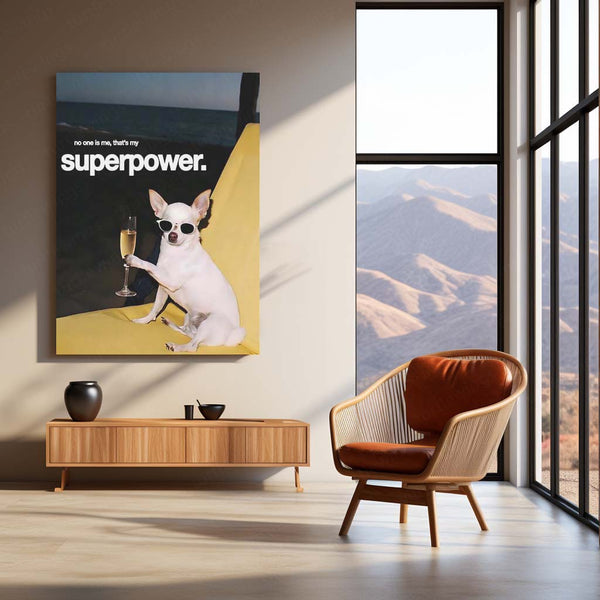 Quote Metal Poster | My Superpower Metal Frame | No One Is Me Quote Wall Art | Fun & Confident Metal Poster