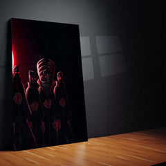 Anime Metal Poster Set of 3 | Akatsuki Clan Red Cloud Triptych Wall Art