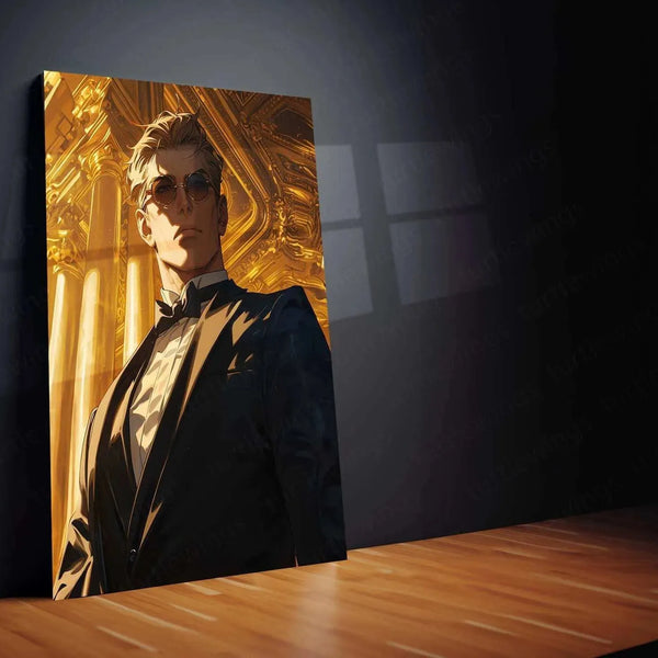 Nanami Kento Metal Poster – Jujutsu Kaisen Anime Wall Art | Stylish Suit Aesthetic Decor - TURTLEWINGS 