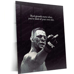 Nate Diaz Quote Metal Poster – Motivational UFC Fighter Wall Art | Fight & Hustle Mindset Decor - TURTLEWINGS 