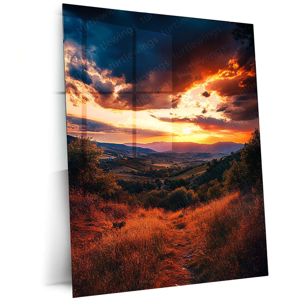 Nature Art Metal Frame | Scenic Landscape Wall Decor 06 - TURTLEWINGS 