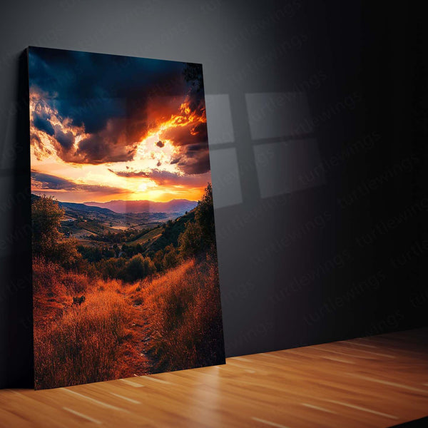 Nature Art Metal Frame | Scenic Landscape Wall Decor 06 - TURTLEWINGS 