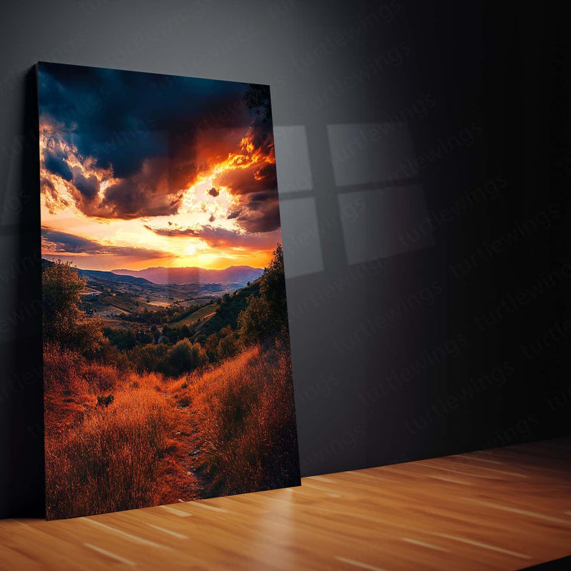 Nature Art Metal Frame | Scenic Landscape Wall Decor 06 - TURTLEWINGS 