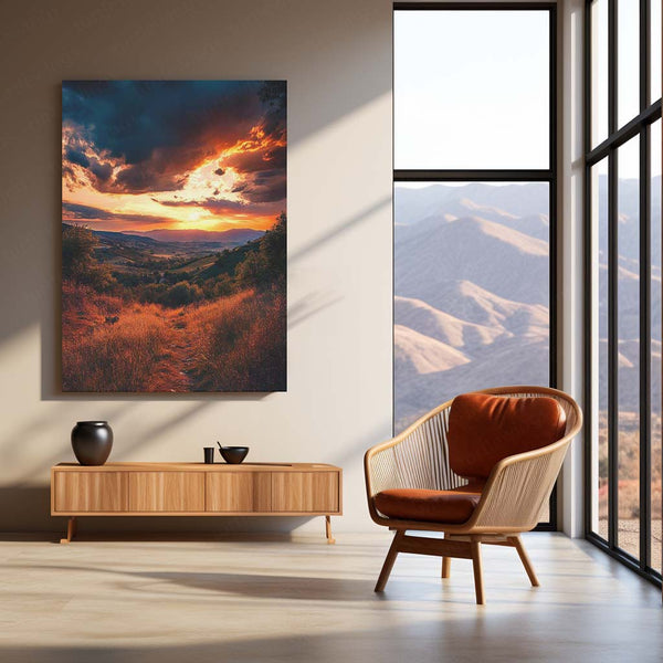 Nature Art Metal Frame | Scenic Landscape Wall Decor 06 - TURTLEWINGS 