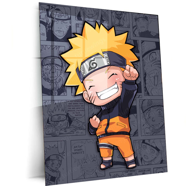 Naruto Comic Art Metal Frame | Manga Style Anime Wall Decor - TURTLEWINGS 