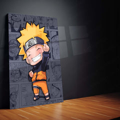 Naruto Comic Art Metal Frame | Manga Style Anime Wall Decor - TURTLEWINGS 