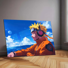 Anime Metal Poster | Naruto Chilling Metal Poster – Relaxed Shinobi Vibes - TURTLEWINGS 