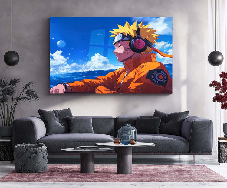 Anime Metal Poster |  Naruto Chilling Metal Poster – Relaxed Shinobi Vibes
