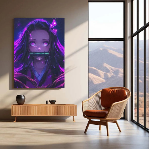 Anime Metal Poster | Nezuko Kamado Demon Slayer Metal Poster – Stunning Anime Art