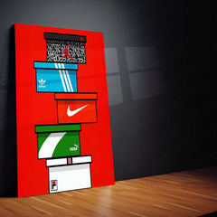 Pop Art Sneaker Boxes – Jordan, Nike, Adidas, Puma, Fila Metal Frame | Hypebeast Wall Art | Streetwear Sneakerhead Decor