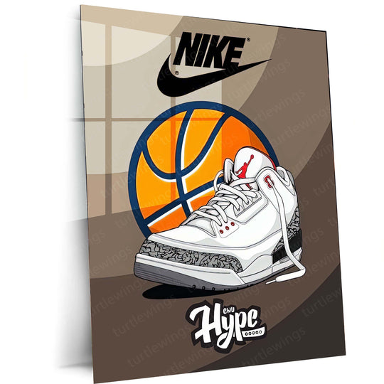 Abstract Metal Poster | Nike Sneaker Art Metal Poster – Bold & Stylish Decor 01