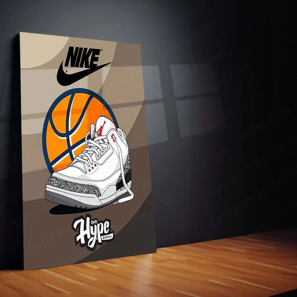 Abstract Metal Poster | Nike Sneaker Art Metal Poster – Bold & Stylish Decor 01