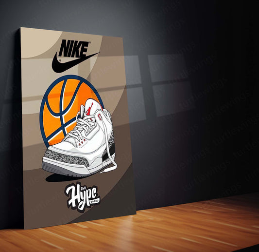Abstract Metal Poster | Nike Sneaker Art Metal Poster – Bold & Stylish Decor 01