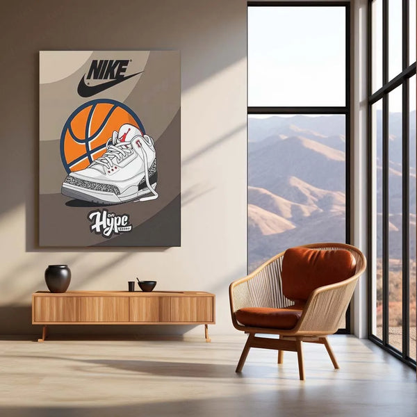 Abstract Metal Poster | Nike Sneaker Art Metal Poster – Bold & Stylish Decor 01