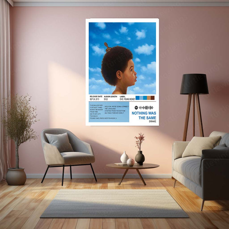 Nothing Was The Same – Drake | Iconic Album Cover Metal Poster | HD Metal Wall Frame