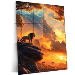 Narnia Lion Metal Frame | Aslan-Inspired Fantasy Wall Art | Powerful Spiritual Decor from The Chronicles of Narnia - TURTLEWINGS 