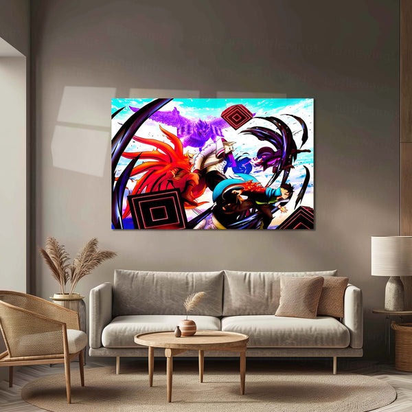 Anime Metal Poster | Naruto vs Isshiki – The Final Battle | Baryon Mode Power Metal Frame Poster