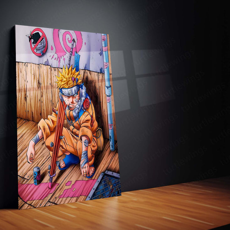 Anime Metal Poster | Naruto Uzumaki – The Ninja Way Artwork | Classic Anime Metal Frame Poster