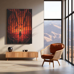 Anime Metal Poster | Naruto & Kurama – The Cage of Power Metal Poster | Nine-Tails Jinchūriki Anime Wall Frame