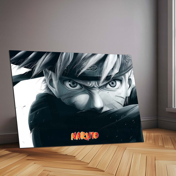 Anime Metal Poster | Naruto Chilling Metal Poster – Relaxed Shinobi Vibes 01 - TURTLEWINGS 