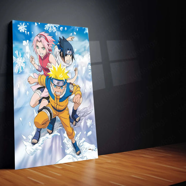 Anime Metal Poster | Naruto, Sasuke & Sakura Metal Poster – Team 7 Anime Wall Art