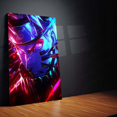 Anime Metal Poster | Neon Fury Naruto – Intense Shinobi Energy Metal Poster | Anime Wall Frame