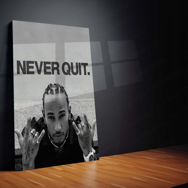 Never Quit – Lewis Hamilton | Formula 1 Champion Metal Frame