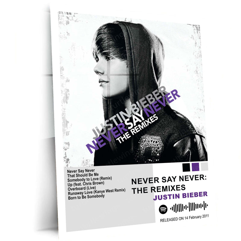Justin Bieber – Complete Album Collection | Set of 11 | Set of 8 | Set of 4 | Premium Metal Poster Set