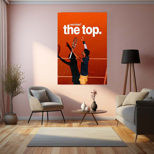Next Stop? The Top – Tennis Motivation Metal Frame
