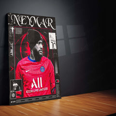 Neymar Jr. – Paris Saint-Germain Legacy Art Poster | PSG Metal Wall Frame