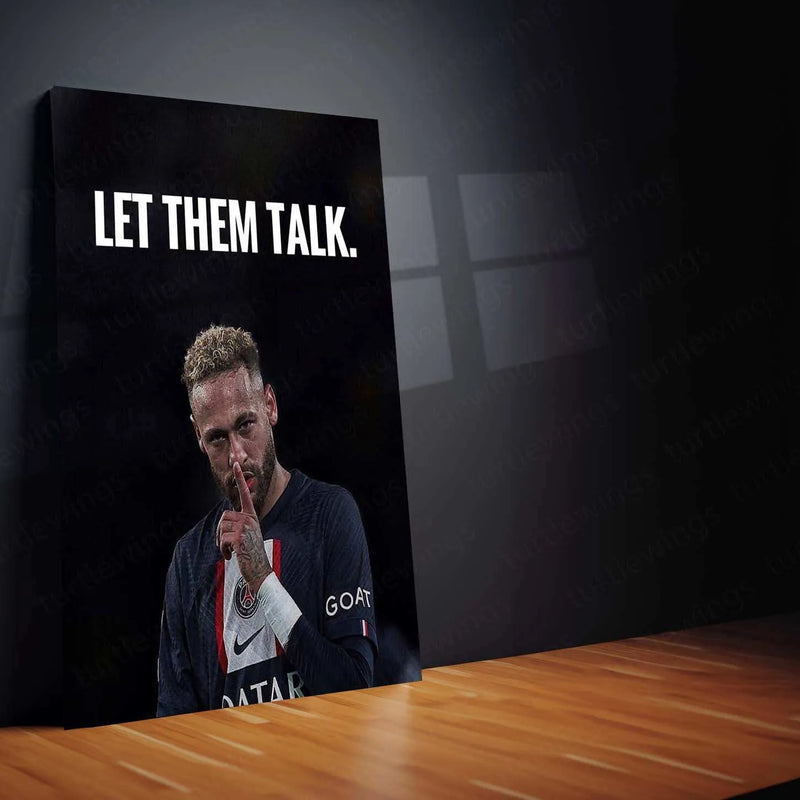 Neymar Jr. Metal Poster – Football Icon Wall Art 3 - TURTLEWINGS 