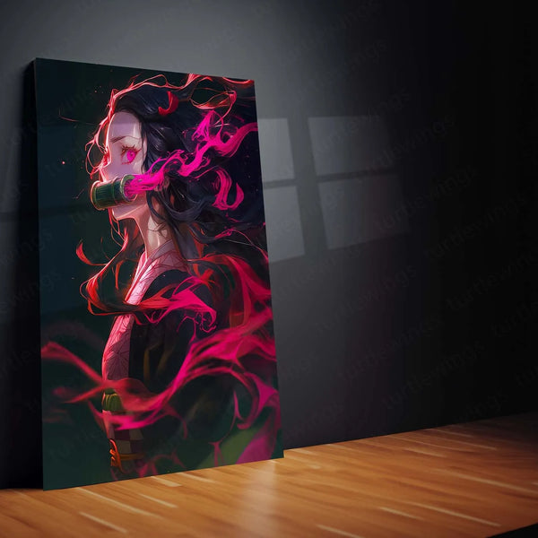 Anime Metal Poster | Nezuko Kamado Demon Slayer Metal Poster – Stunning Anime Art01
