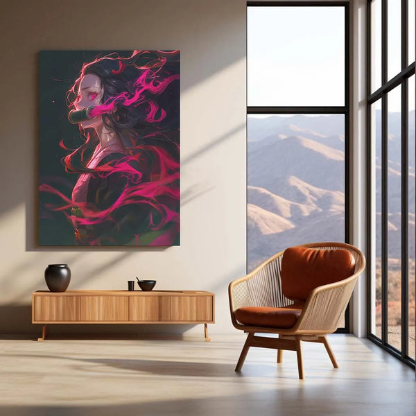 Anime Metal Poster | Nezuko Kamado Demon Slayer Metal Poster – Stunning Anime Art01