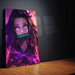 Anime Metal Poster | Nezuko Kamado Demon Slayer Metal Poster – Stunning Anime Art02