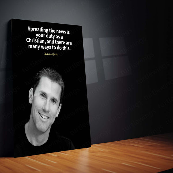 Quote Metal Frame | Nicholas Sparks – Christian Faith Quote Metal Poster | Inspirational Wall Frame