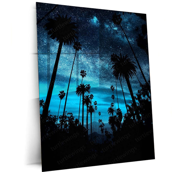 Night Scape Art Metal Frame | Starry Night Landscape Wall Decor - TURTLEWINGS 