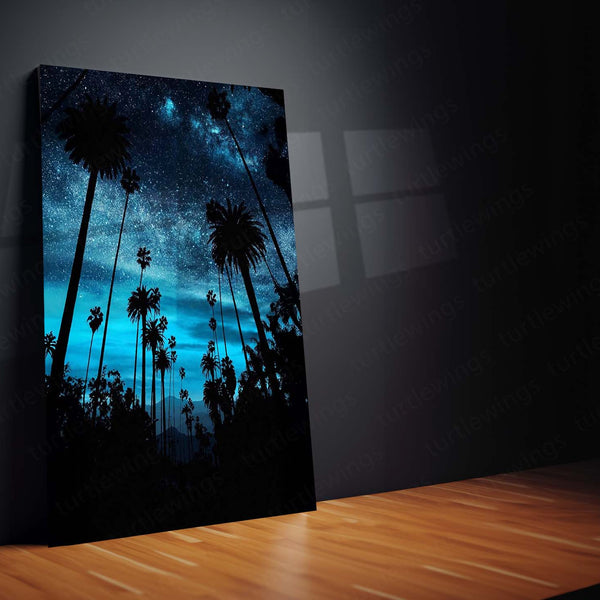 Night Scape Art Metal Frame | Starry Night Landscape Wall Decor - TURTLEWINGS 