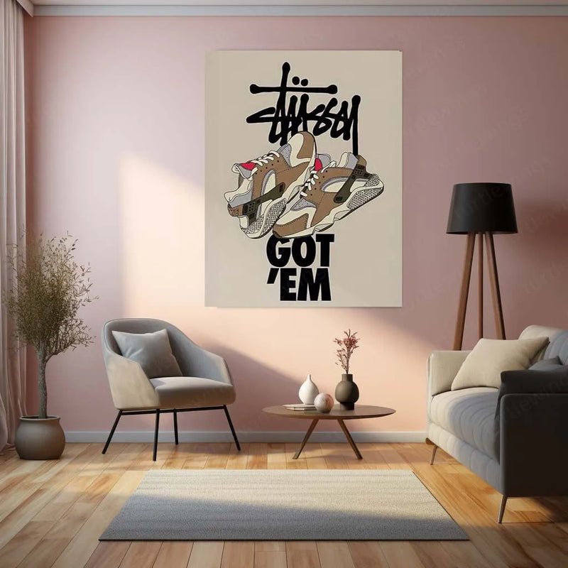 Abstract Metal Poster | Nike Sneaker Art Metal Poster – Bold & Stylish Decor 02 - TURTLEWINGS 