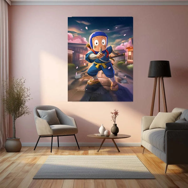 Anime Metal Poster | Ninja Hattori Metal Frame – Classic Anime Wall Art - TURTLEWINGS 