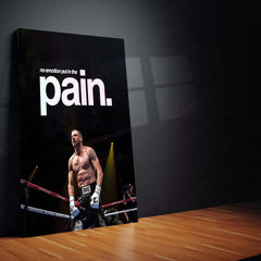 Quote Metal Poster | Jake Gyllenhaal – No Emotion, Only Pain Metal Frame Discipline & Suffering Mindset Wall Art | Controlled Rage & Relentless Grit Quote Metal Poster