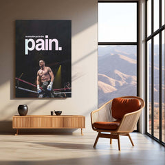 Quote Metal Poster | Jake Gyllenhaal – No Emotion, Only Pain Metal Frame Discipline & Suffering Mindset Wall Art | Controlled Rage & Relentless Grit Quote Metal Poster