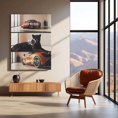 Quote Metal Poster | No Risk, No McLaren Metal Frame Elite Performance, Precision Speed & Relentless Innovation Wall Art | Supercar Mindset Quote Metal Poster