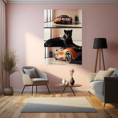 Quote Metal Poster | No Risk, No McLaren Metal Frame Elite Performance, Precision Speed & Relentless Innovation Wall Art | Supercar Mindset Quote Metal Poster