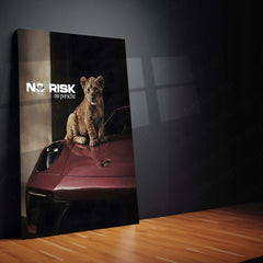 Quote Metal Poster | No Risk, No Porsche Metal Frame Precision Performance, Legacy Speed & Relentless Discipline Wall Art | Supercar Mindset Quote Metal Poster 01