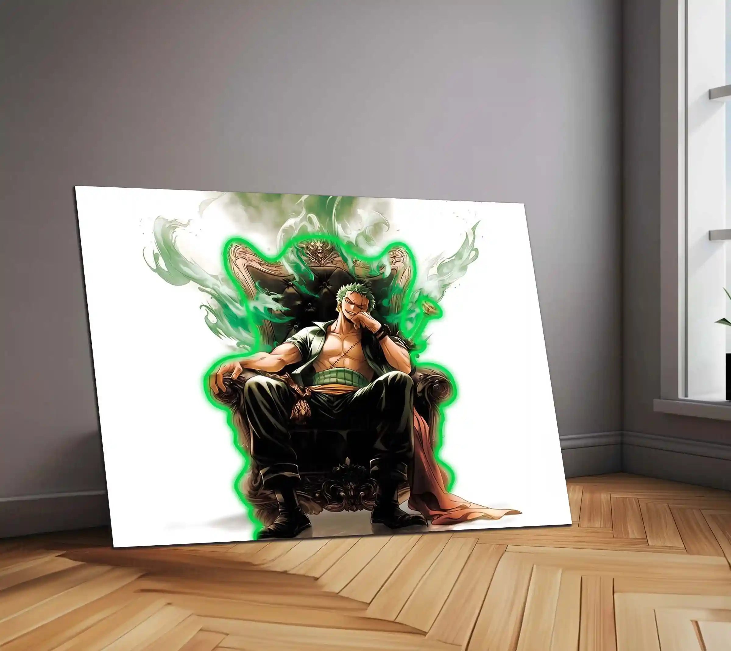 Roronoa Zoro King Neon LED Frame | One Piece Anime Wall Art