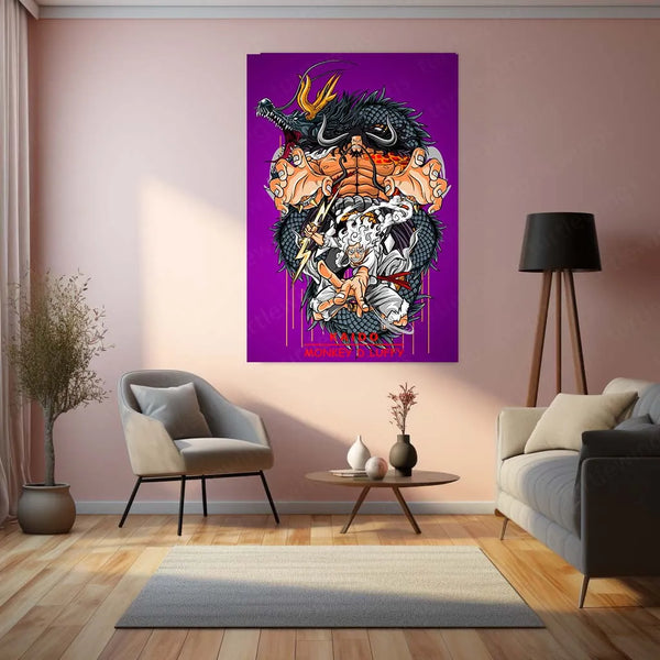 Anime Metal Poster | One Piece Metal Poster | Straw Hat Pirates Wall Art | Epic Anime Adventure Decor