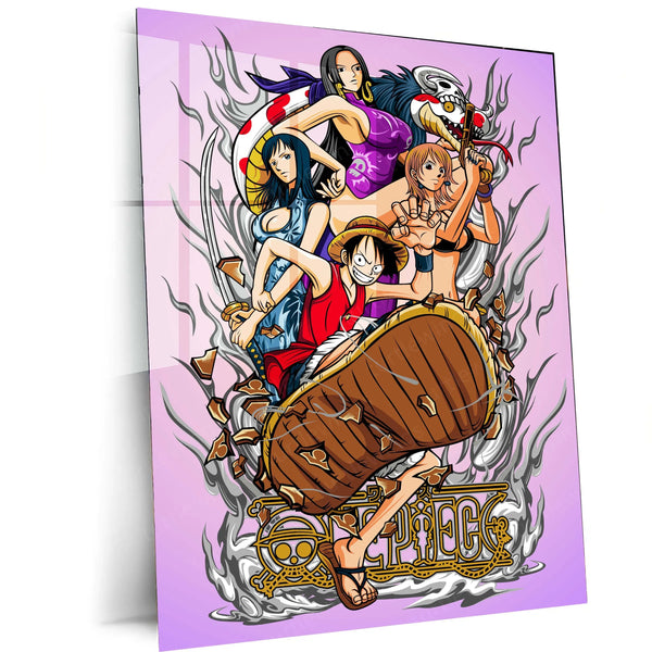 Anime Metal Poster | One Piece Metal Poster | Straw Hat Pirates Wall Art | Epic Anime Adventure Decor 01